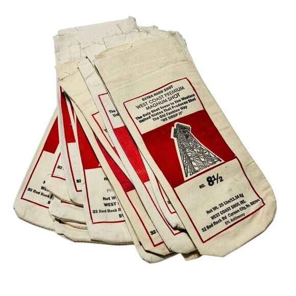 WEST COAST PREMIUM MAGNUM SHOT #8 1/2 Vintage Canvas Ammo Bag Advertisement - Picture 5 of 5